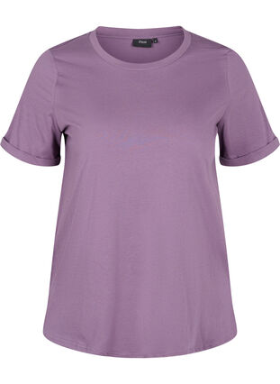 Basic cotton t-shirt, Vintage Violet, Packshot image number 0