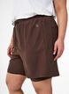 Training shorts with inner shorts and a phone pocket, Brown, Model image number 0