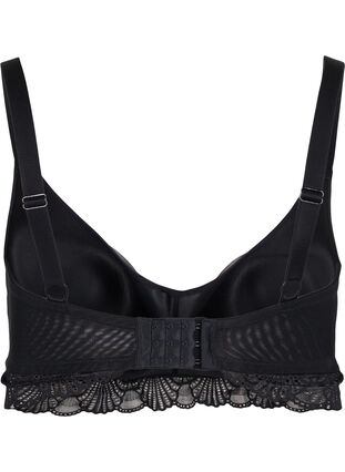 Bra with lace and padded cups, Black, Packshot image number 1