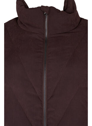 Short winter jacket with zip and high collar, Black Coffee, Packshot image number 2