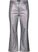 Silver-coated jeans with high waist, Gun Silver , Packshot image number 0