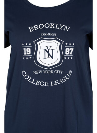 Cotton t-shirt with print, Night Sky BROOKLYN, Packshot image number 2