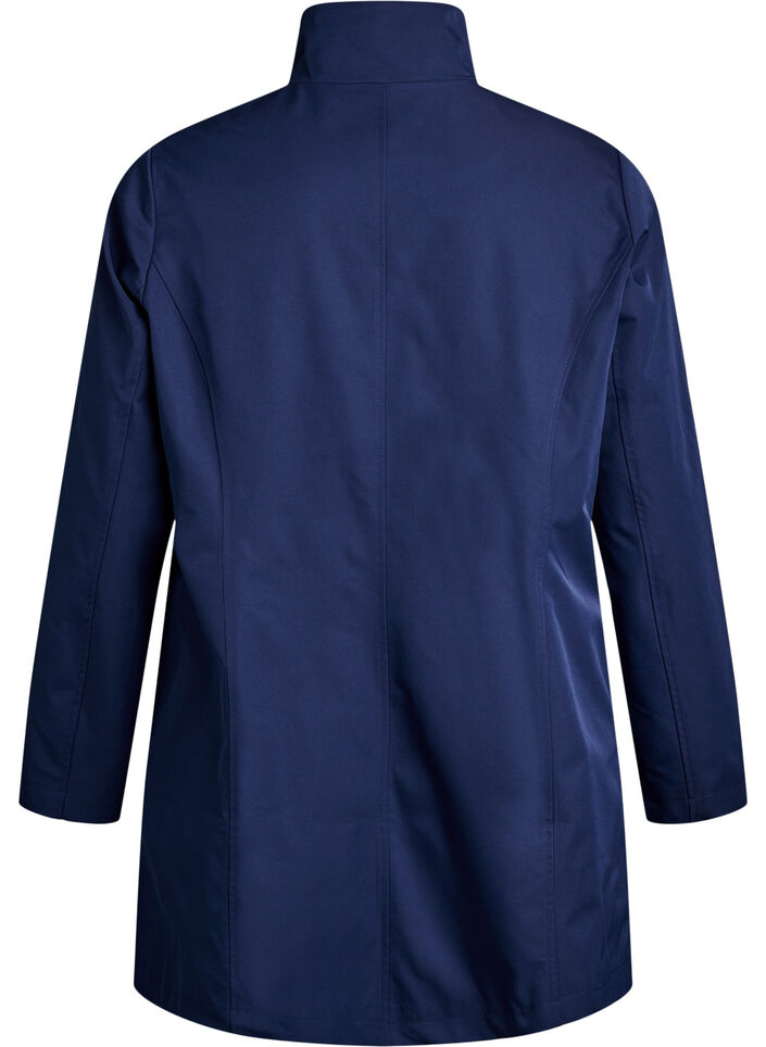Transitional jacket with pockets and a high collar, Blue, Packshot image number 1