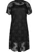 Lace midi dress with 1/2 sleeves, Black, Packshot image number 0