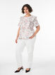 Cotton blouse with broderie anglaise and ruffles, Red, Model image number 1