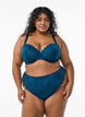 Lace bra with moulded cups, Blue, Model image number 1
