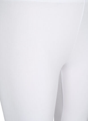 Basic 3/4 leggings in viscose, Bright White, Packshot image number 2