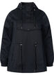 Anorak with hood and pocket, Black, Packshot image number 0