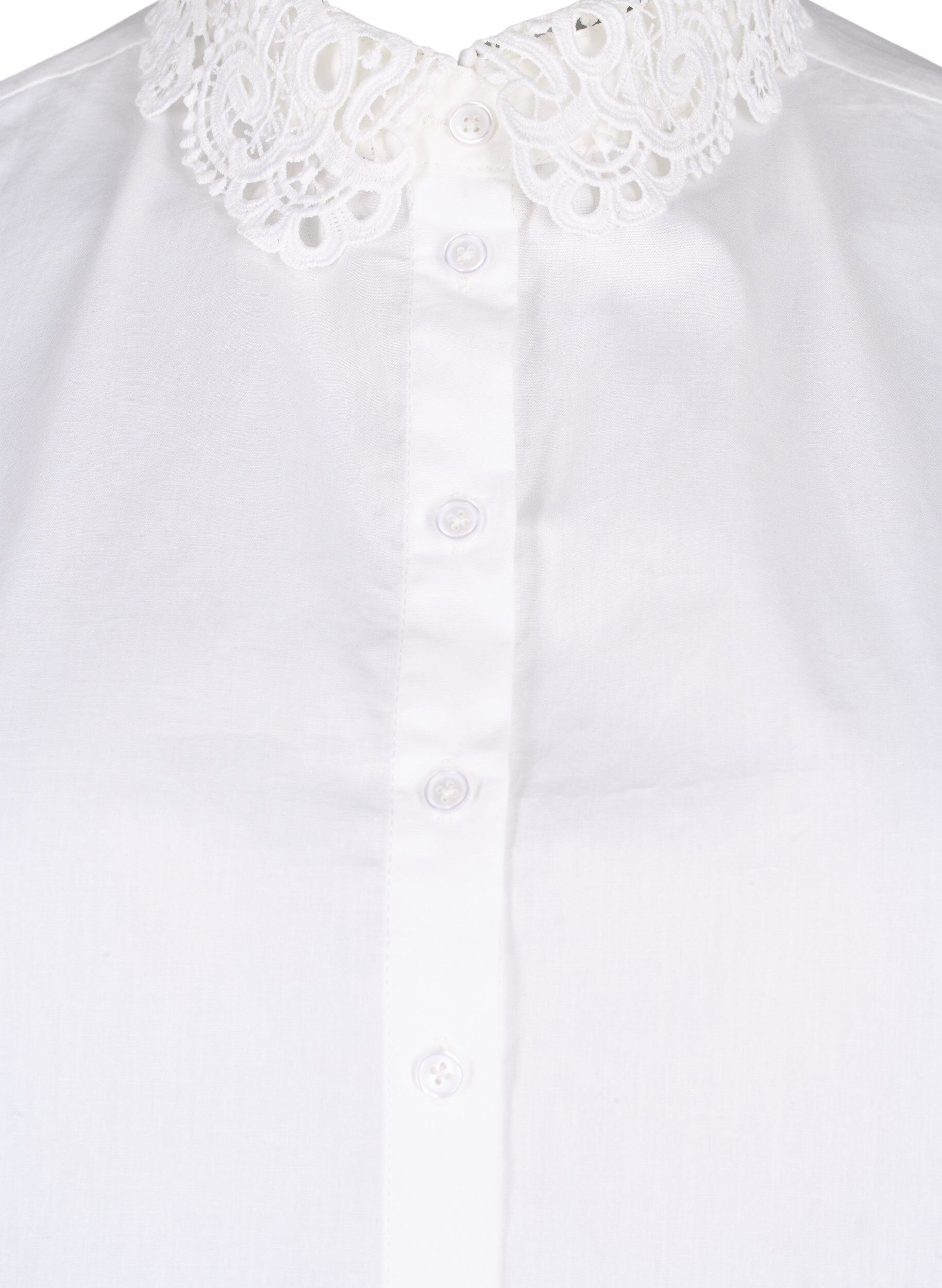 Zizzifashion Loose collar with laces, Bright White, Packshot image number 2