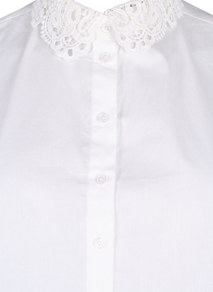Loose collar with laces, Bright White, Packshot image number 2