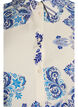 Patterned viscose blouse with 3/4 sleeves, Blue, Packshot image number 2