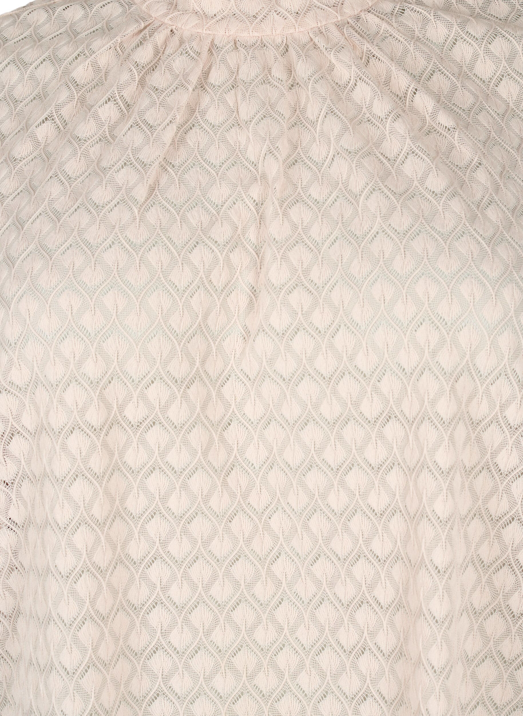 Zizzifashion Long-sleeved blouse with patterned texture, Whisper Pink, Packshot image number 2