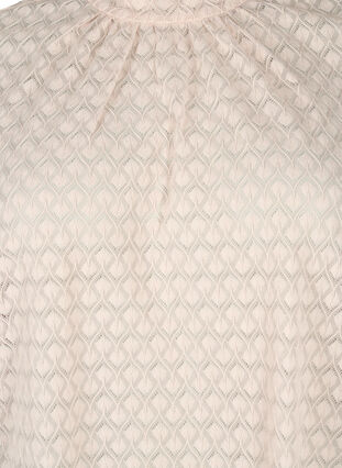Long-sleeved blouse with patterned texture, Whisper Pink, Packshot image number 2