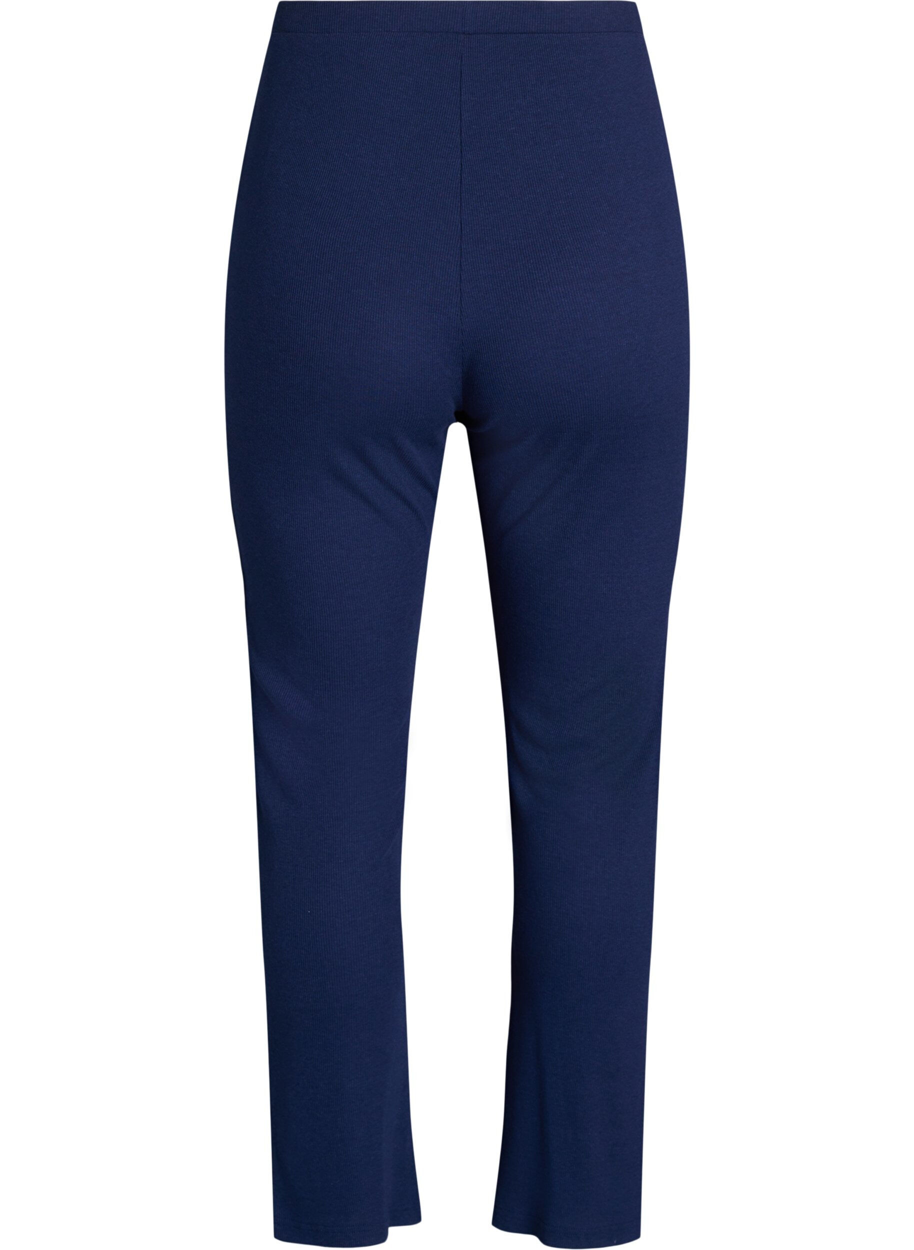 Zizzifashion Pyjama bottoms with a ribbed texture and an elasticated waistband, Blue, Packshot image number 1