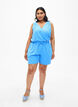 Sleeveless top with wrinkle details, Blue, Model image number 1