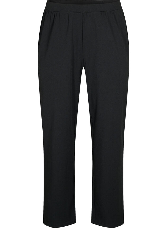Straight fit trousers, Black, Packshot image number 0