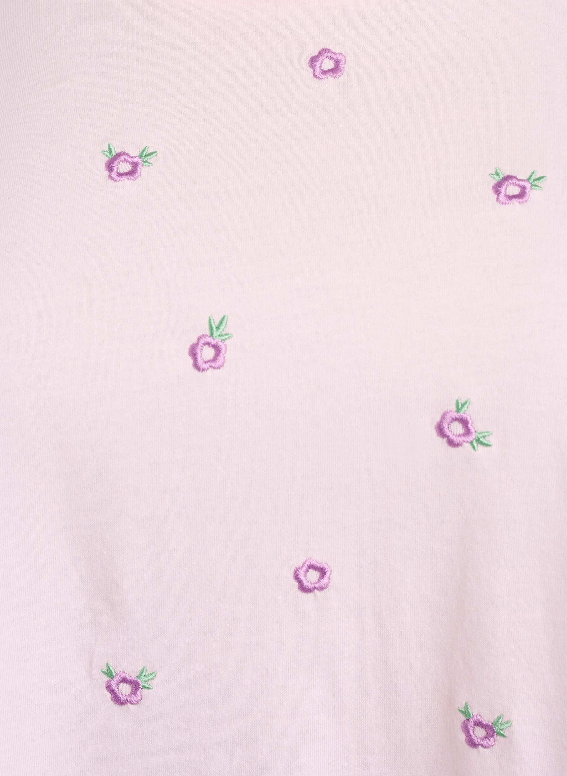 Zizzifashion T-shirt in organic cotton with embroidered motifs, Pink, Packshot image number 2