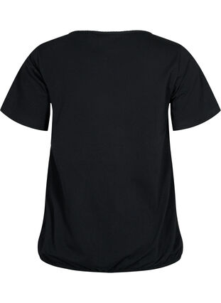 Short sleeve cotton t-shirt, Black, Packshot image number 1