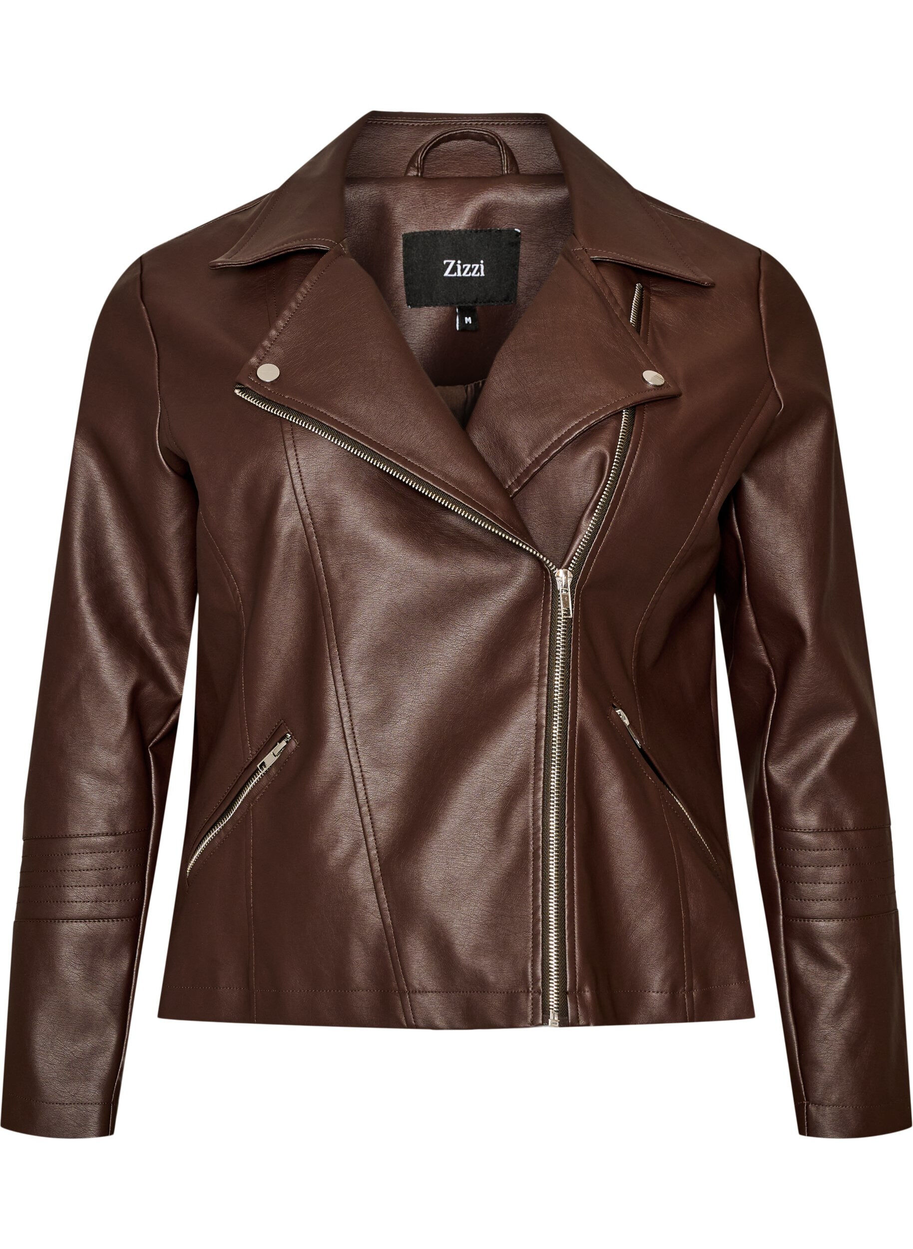 Biker jacket in faux leather