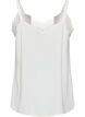 Cami top with a V-neck and lace trim, Vanilla, Packshot image number 1