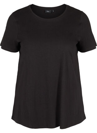 2-pack Short-sleeved T-shirt in Cotton, Black/Bright White, Packshot image number 2