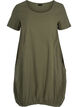 Short-sleeved cotton dress, Green, Packshot image number 0