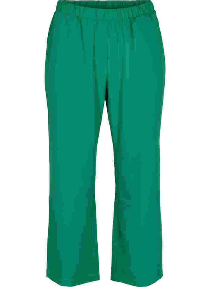 Flared trousers with pockets, Verdant Green, Packshot image number 0
