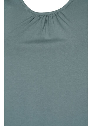 Plain-coloured cotton top, Balsam Green Solid, Packshot image number 2