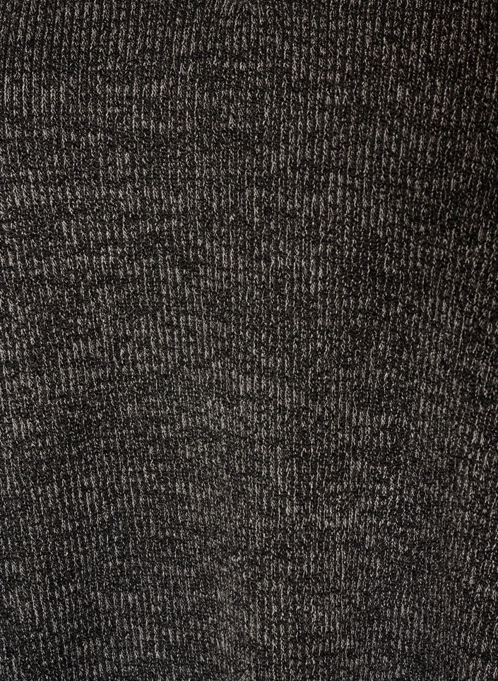 Jersey blouse with a V-neck and long sleeves, Black, Packshot image number 2