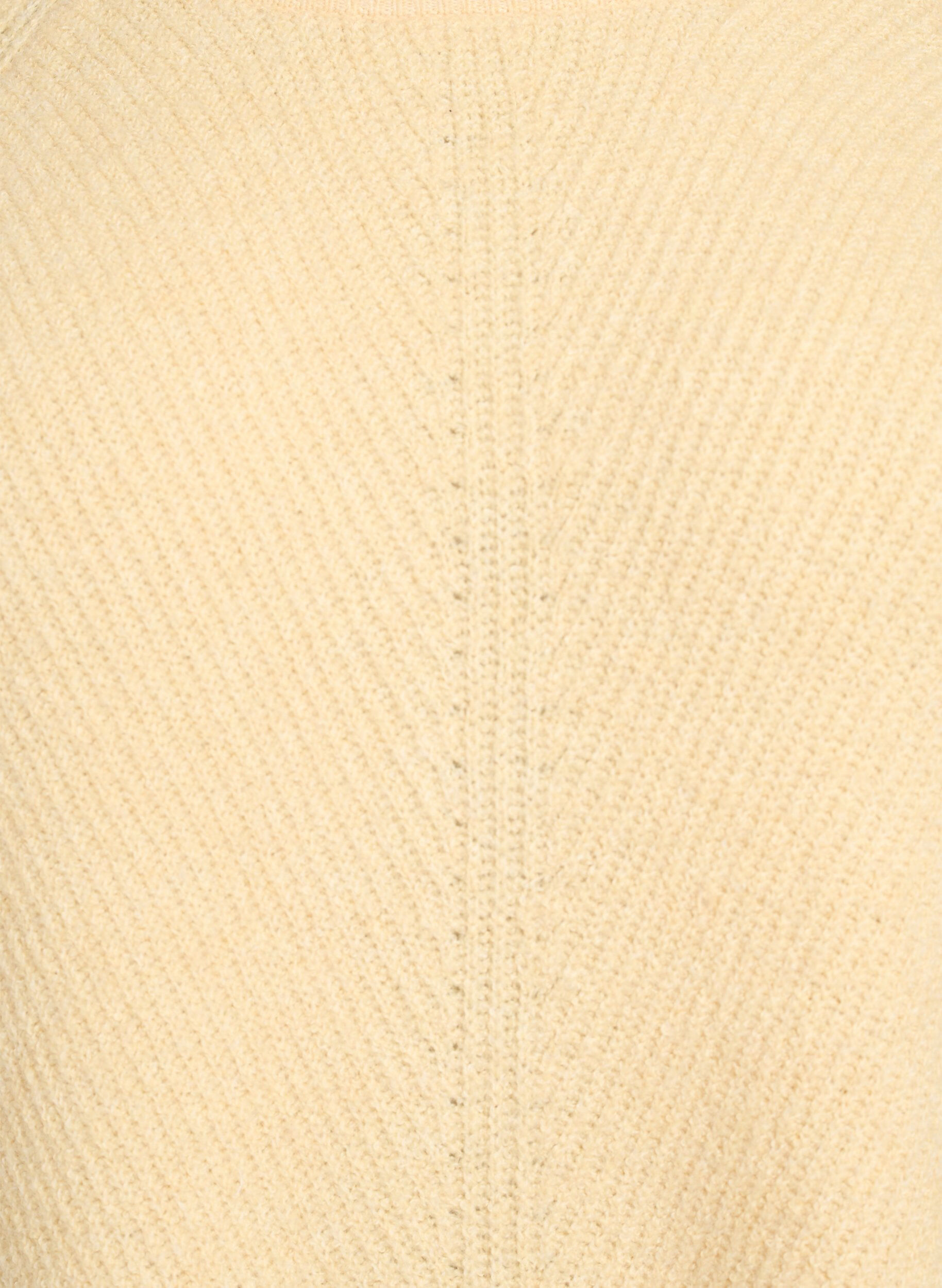 Zizzifashion Knitted jumper with a diagonal pattern and raglan sleeves, Yellow, Packshot image number 2