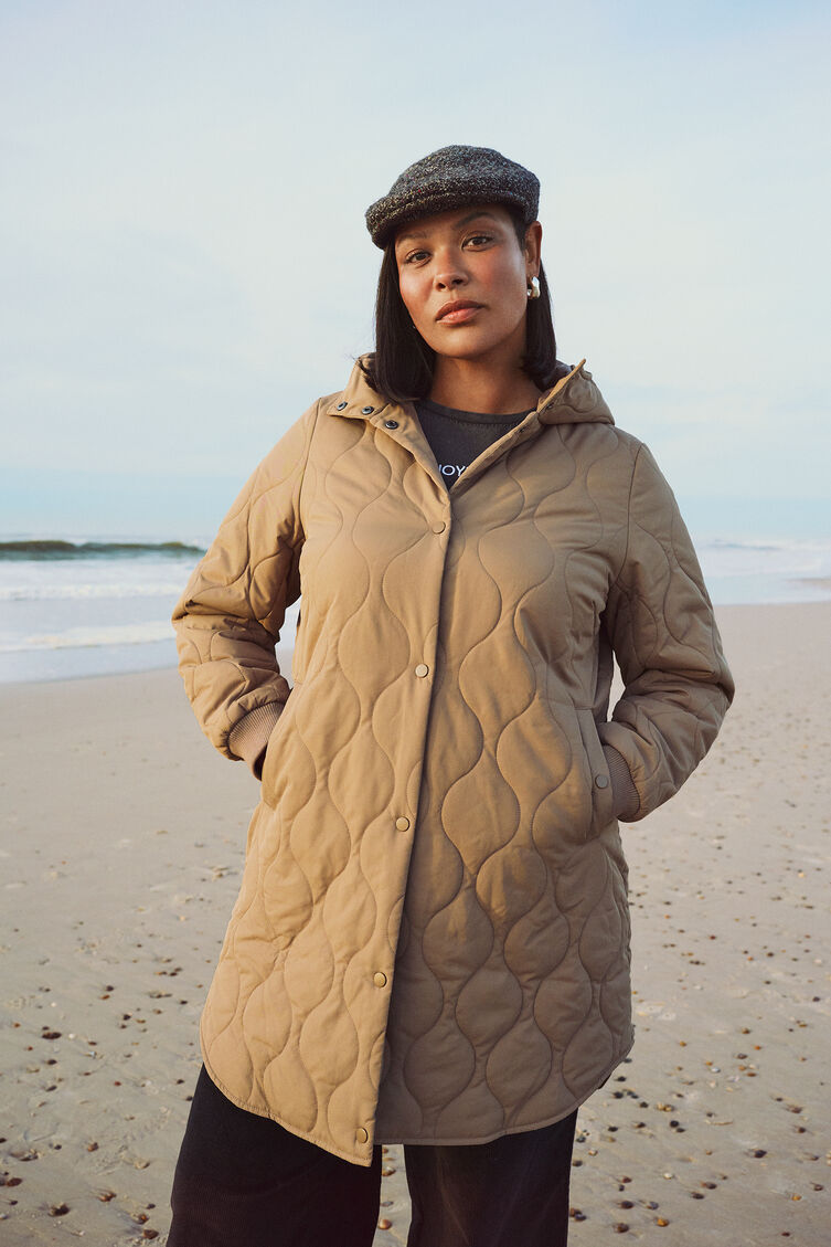 Quilted jacket with details, , Model