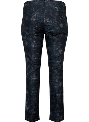 Patterned Emily jeans with rivets, Black AOP, Packshot image number 1
