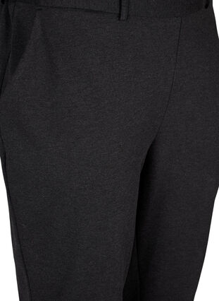 Cropped trousers with pockets, Dark Grey Melange, Packshot image number 2
