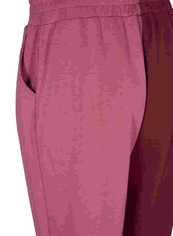 Sweatpants med colour-block, Red Mahogany/RoseBr., Packshot image number 2