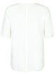 Viscose blouse with 1/2 sleeves and embroidery detail, Snow White, Packshot image number 1