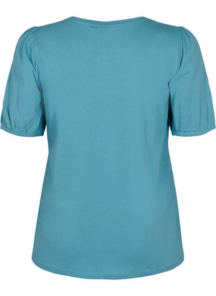 Cotton t-shirt with 2/4 sleeves, Brittany Blue, Packshot image number 1