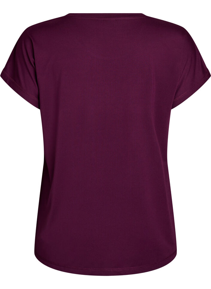 Solid-coloured training T-shirt, Purple, Packshot image number 1