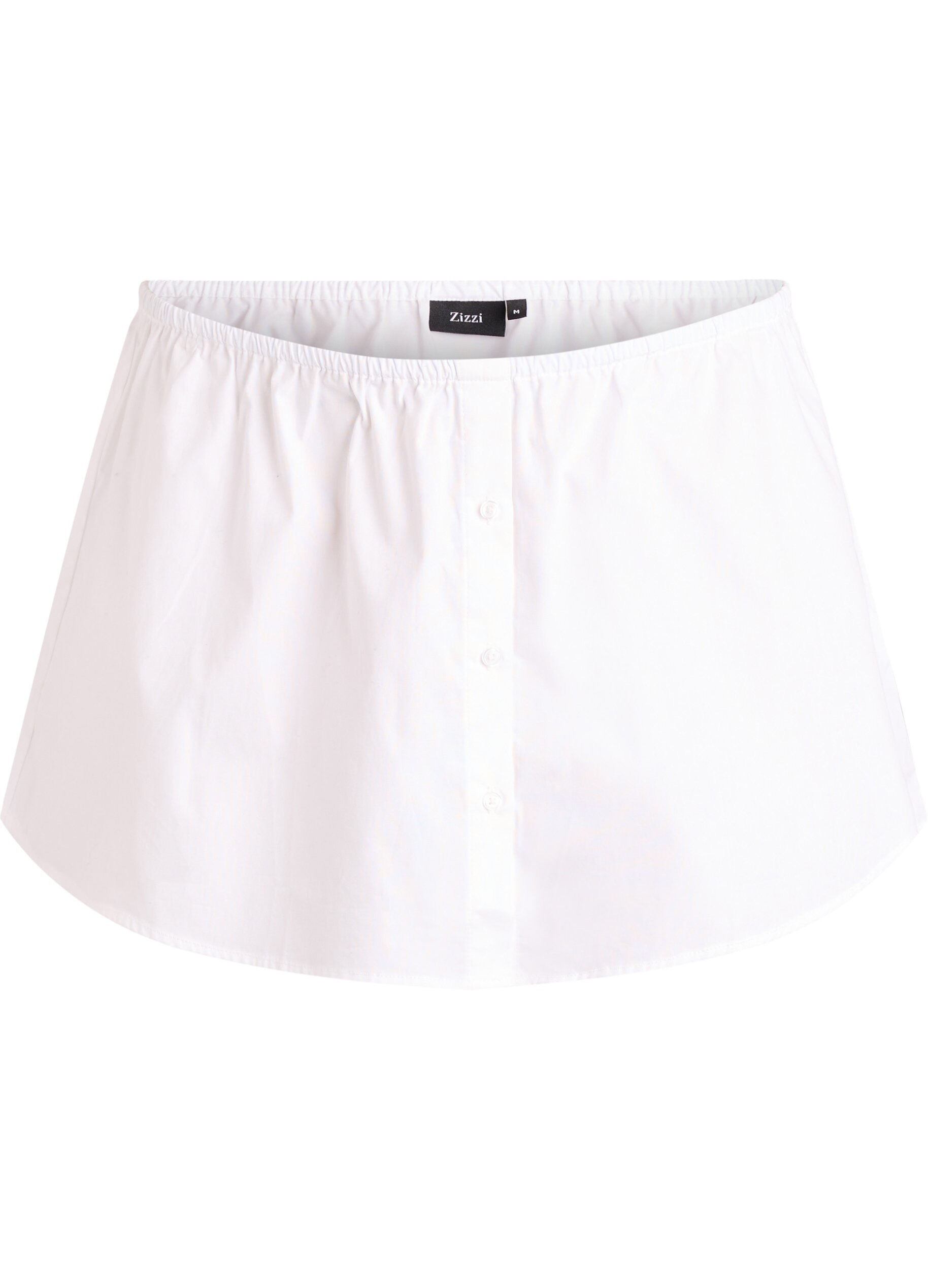 Zizzifashion Shirt extender in 100% cotton, White, Packshot image number 0