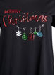 Christmas t-shirt in organic cotton, Black, Packshot image number 2