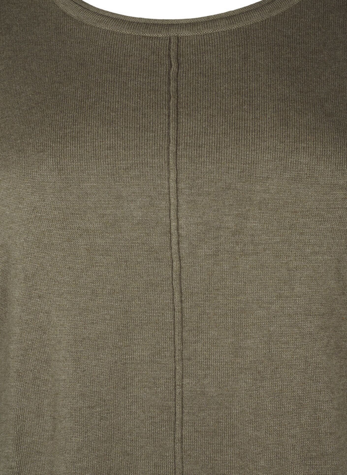 Knitted blouse in cotton-viscose blend, Green, Packshot image number 2