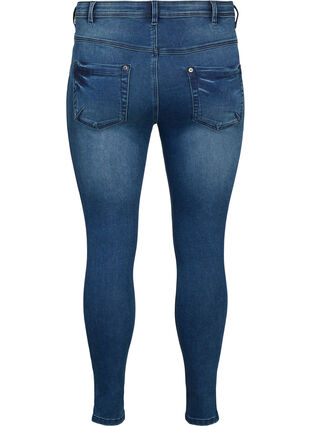 Cropped Amy jeans with a zip, Dark blue denim, Packshot image number 1