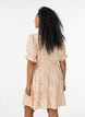 Short viscose dress with ruffle details, Yellow, Model image number 2