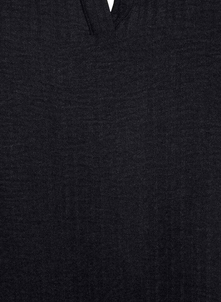 Loose blouse with short sleeves, Black, Packshot image number 2