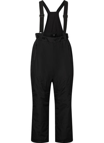 Ski pants with suspenders, Black, Packshot image number 0