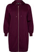 Long hoodie with zip and pockets, Purple, Packshot image number 0
