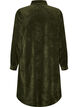 Corduroy shirt dress with collar and button fastening, Green, Packshot image number 1