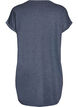 Short sleeve nightgown with text print, Grey, Packshot image number 1