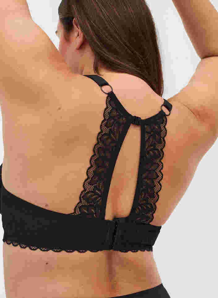 Figa bra with lace and underwire, Black, Model image number 1