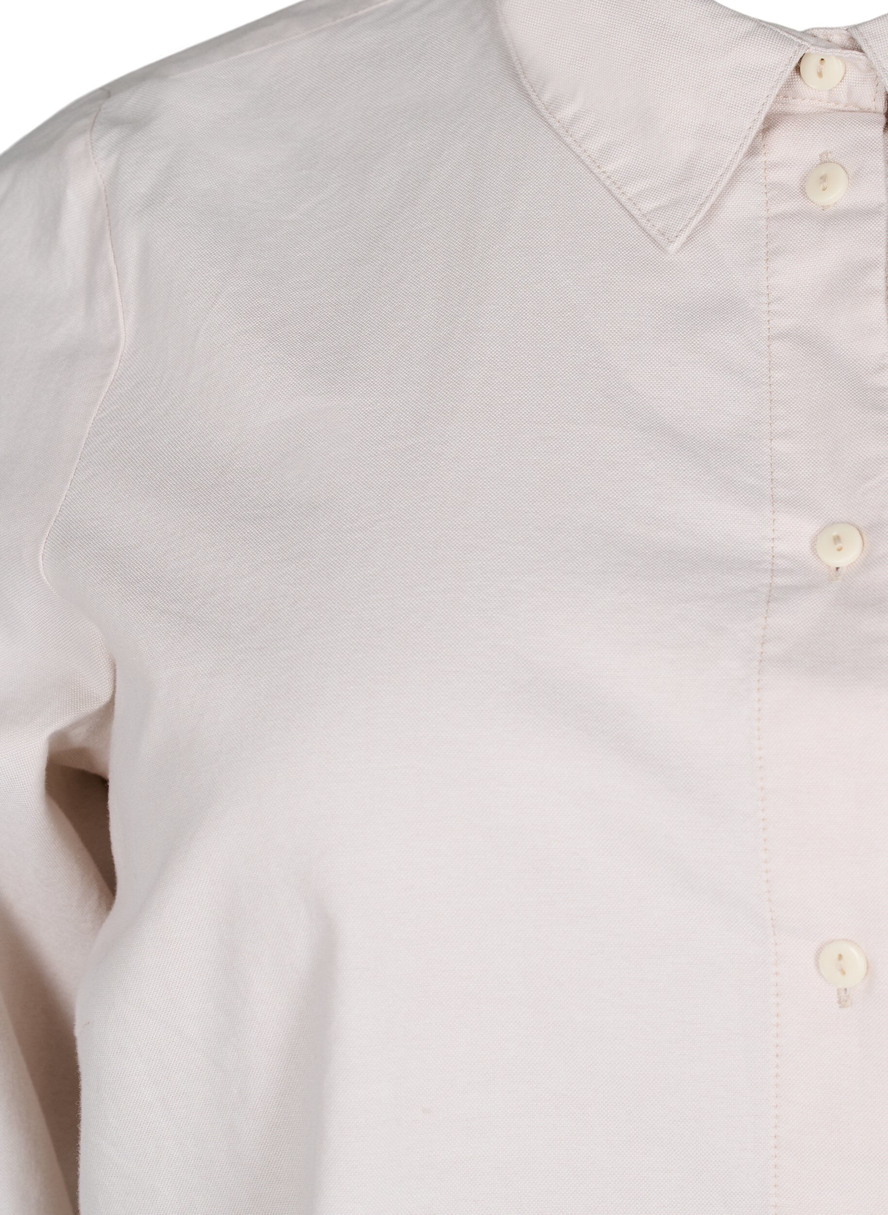 Zizzifashion Long-sleeved cotton shirt, Beige, Packshot image number 2