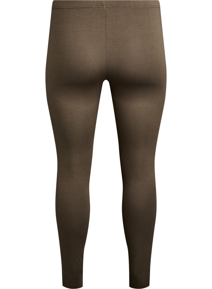 Basic leggings in viscose, Green, Packshot image number 1